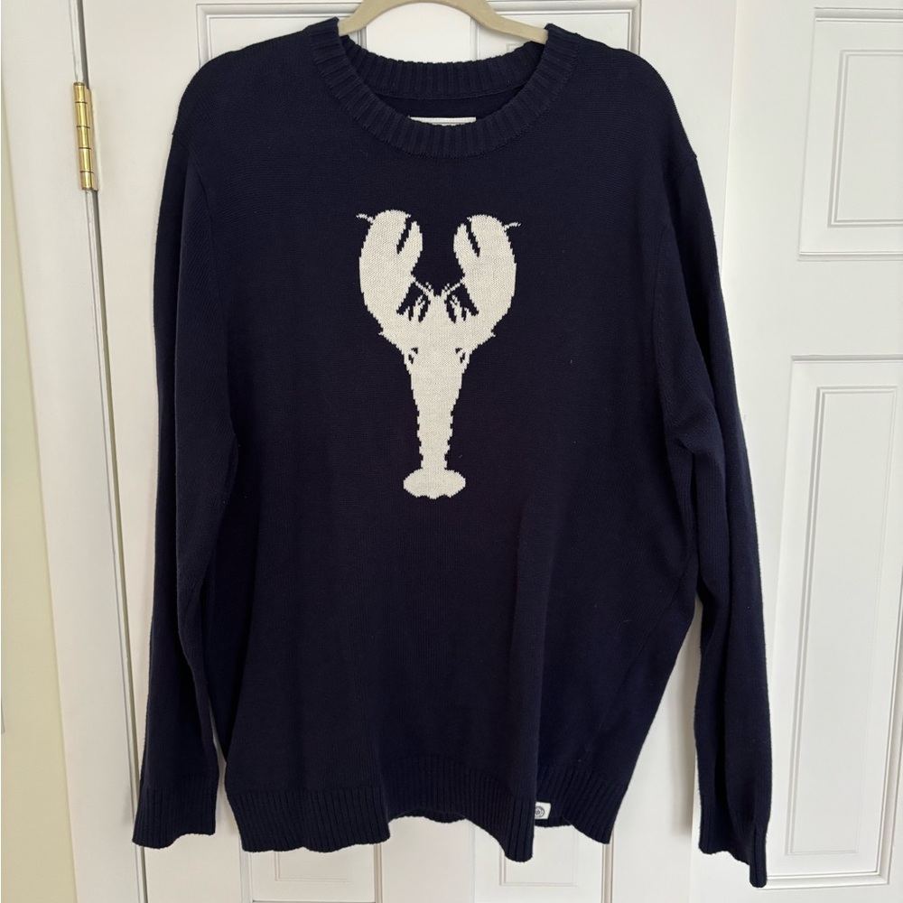 Long Wharf Supply Navy Lobster Sweater XXL in great condition
